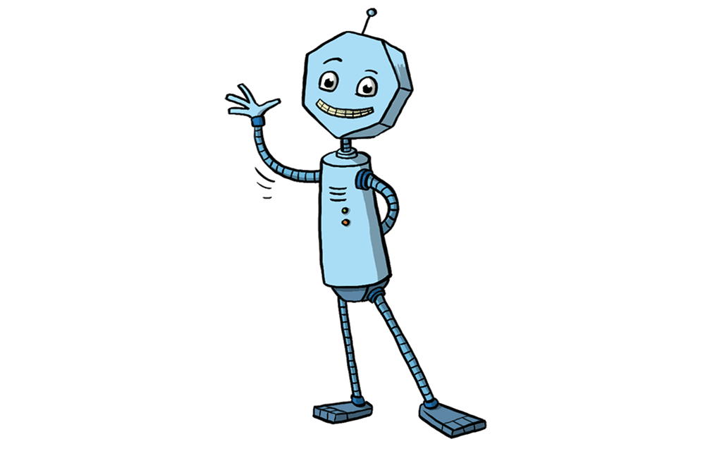 Apifier robot waving