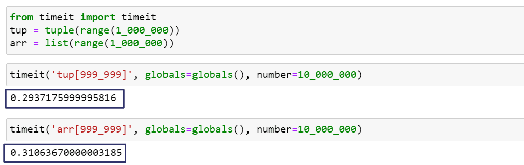 Python tuple vs. list