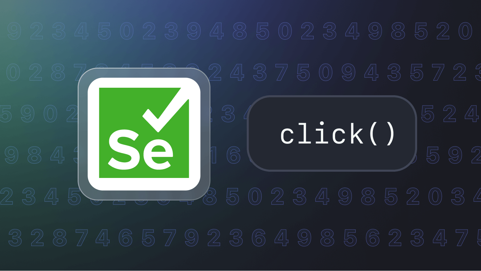 Selenium click command