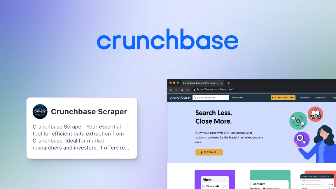 How to extract data from Crunchbase