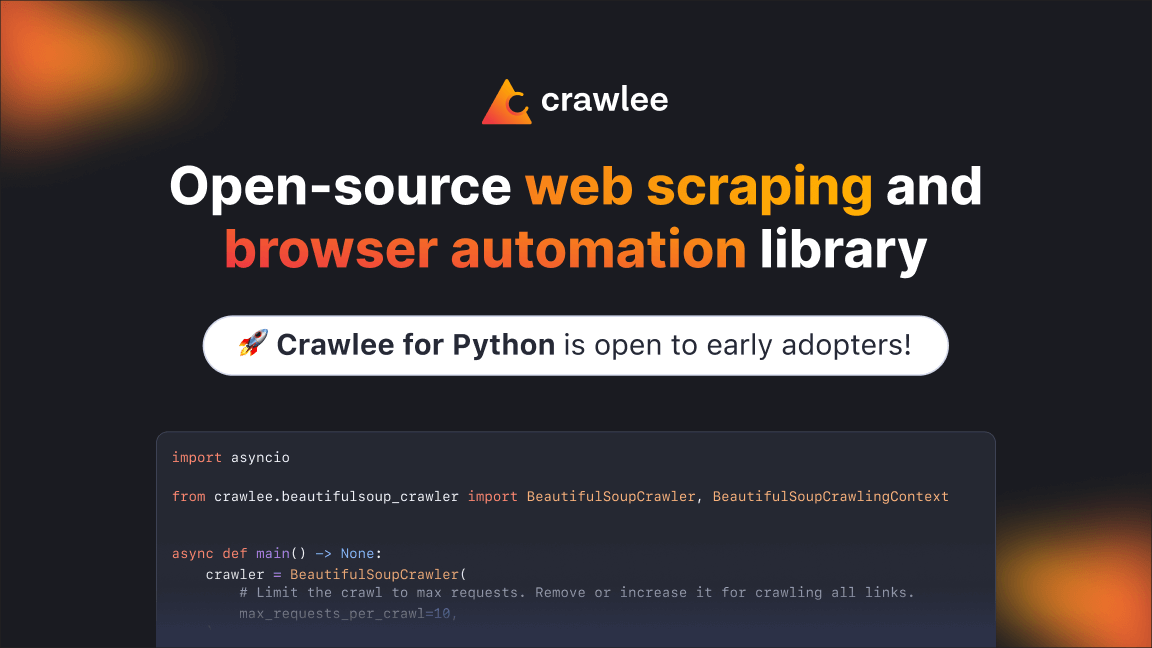 Crawlee for Python open to early adopters