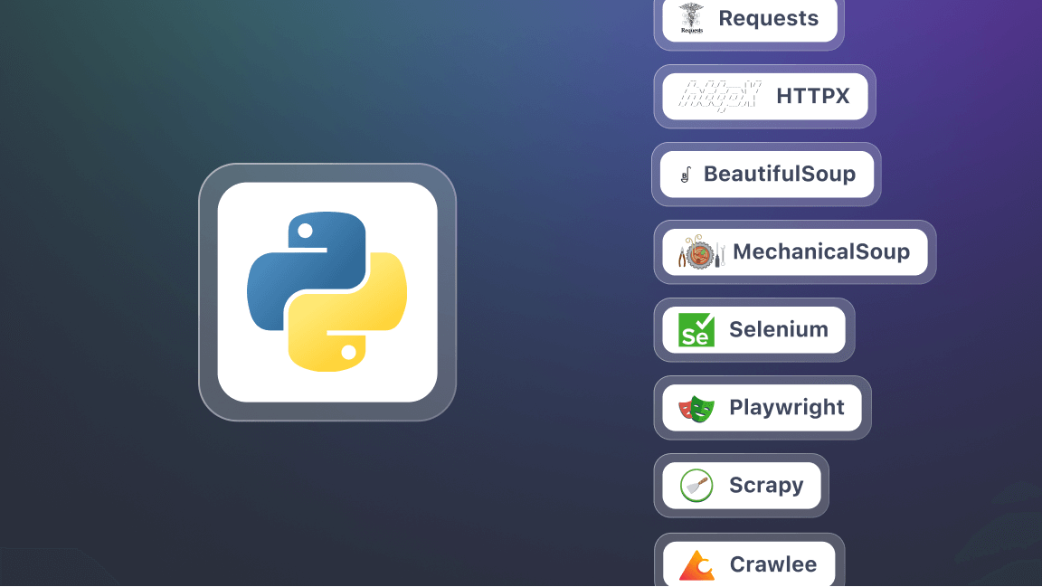 Best Python web scraping libraries: Crawlee, Requests, HTTPX, BeautifulSoup, MechanicalSoup, Selenium, Playwright, Scrapy