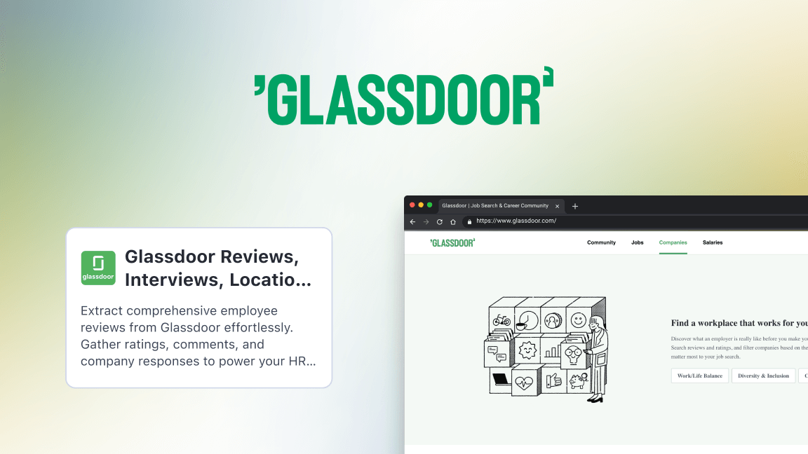 Glassdoor scraping: how to scrape Glassdoor reviews, jobs, and company details