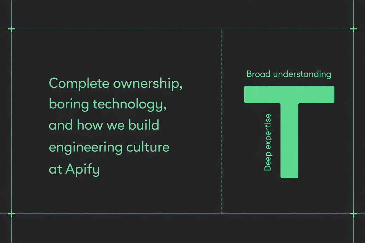 Complete ownership, boring technology, and how we build engineering culture at Apify