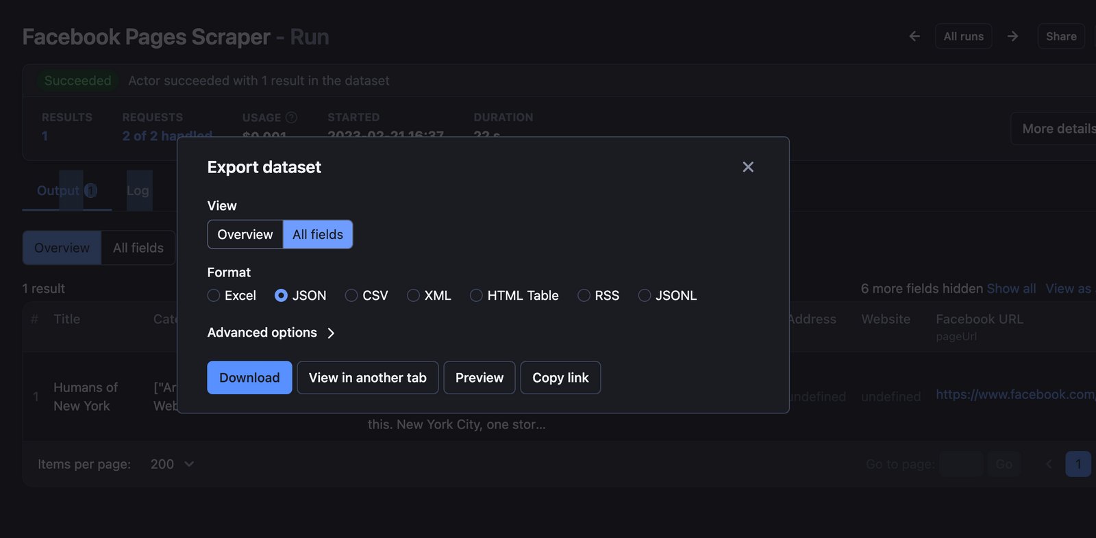 How to scrape Facebook Pages
