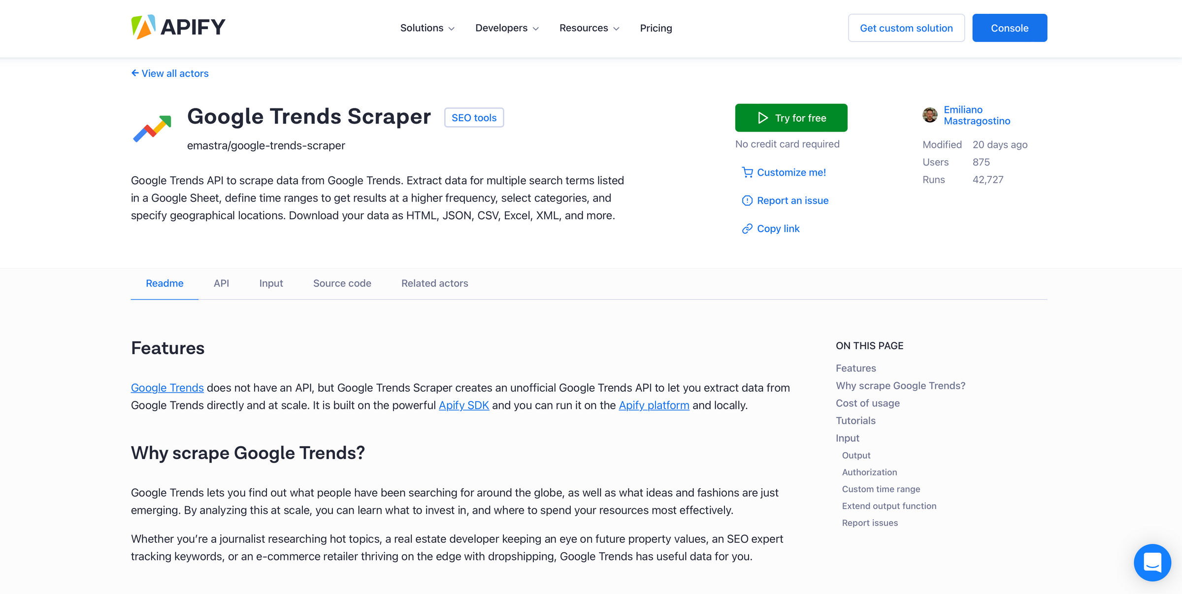 How to scrape Google Trends