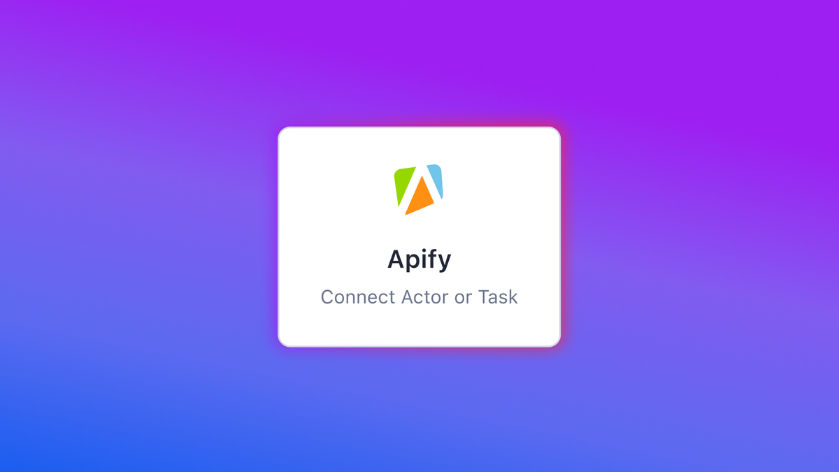 Connecting web scrapers with Actor-to-Actor integrations