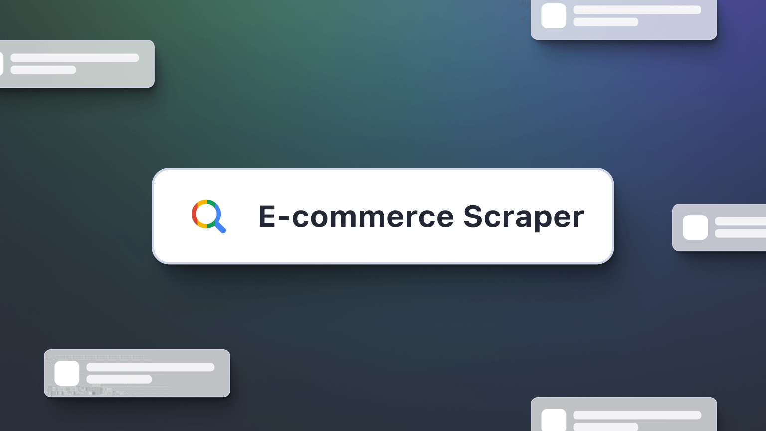 Web scraping for e-commerce