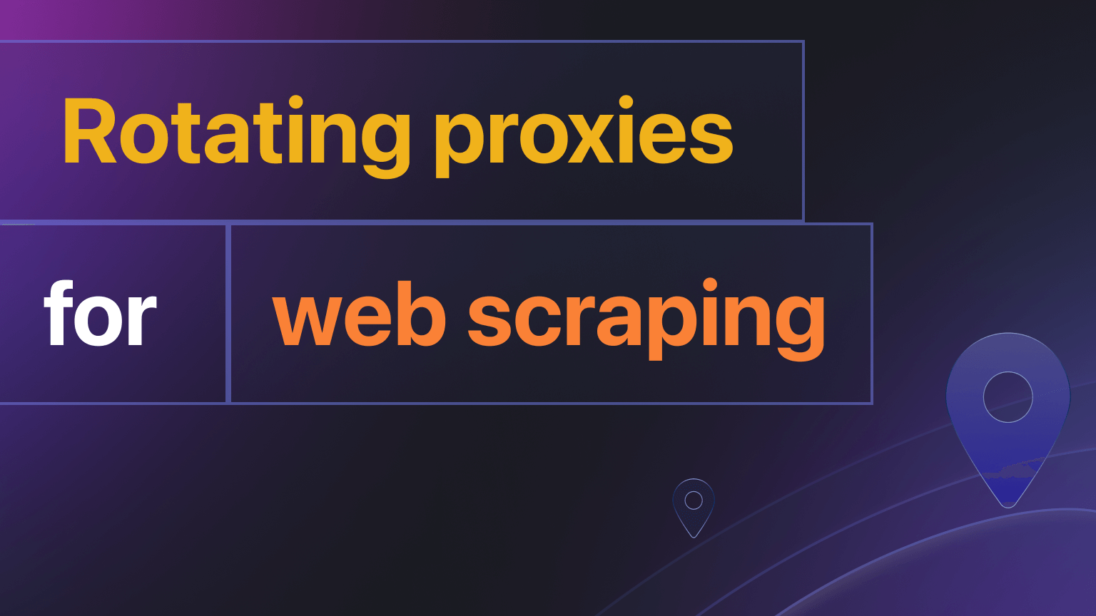 Rotating proxies for web scraping